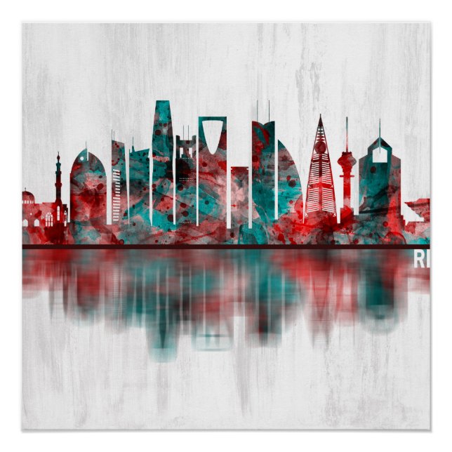 Poster Riyadh Arabie Saoudite Skyline (Devant)