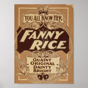 Poster Riz de Fanny, 'Bright savoureux original étrange