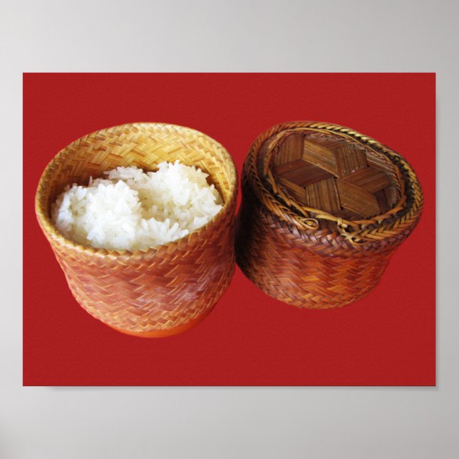Poster Riz épineux [Khao Niao] Thai Lao Food (Devant)