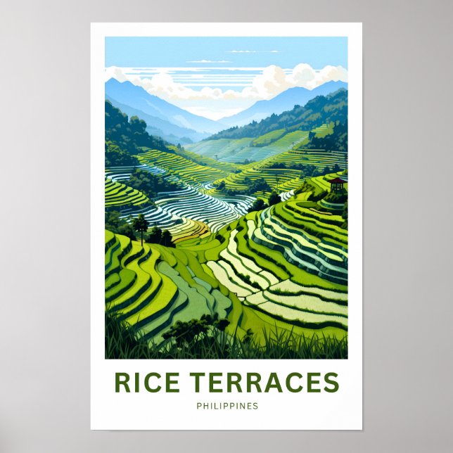 Poster Riz Terrasses Philippines Travel Imprimer (Devant)