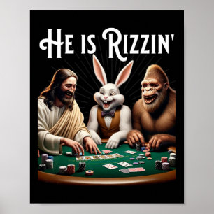 Poster Rizz Drôle Il Est Rizzin Jésus
