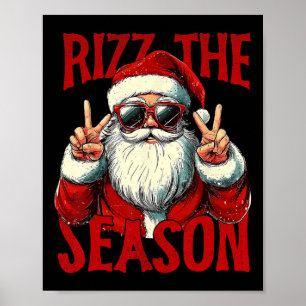 Poster Rizz La Saison Drôle Cool Bruh Père Noël Joyeux
