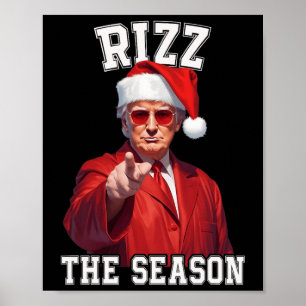 Poster Rizz La Saison Drôle Trump Noël Père Noël Pajama