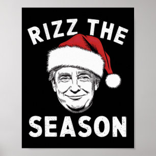 Poster Rizz La Saison Drôle Trump Père Noël Noël