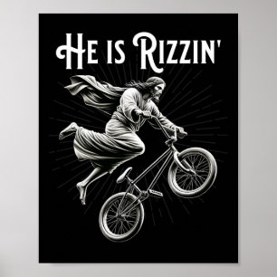 Poster Rizzler Obtenir Air Drôle Rizz Il Est Rizzin Jésus