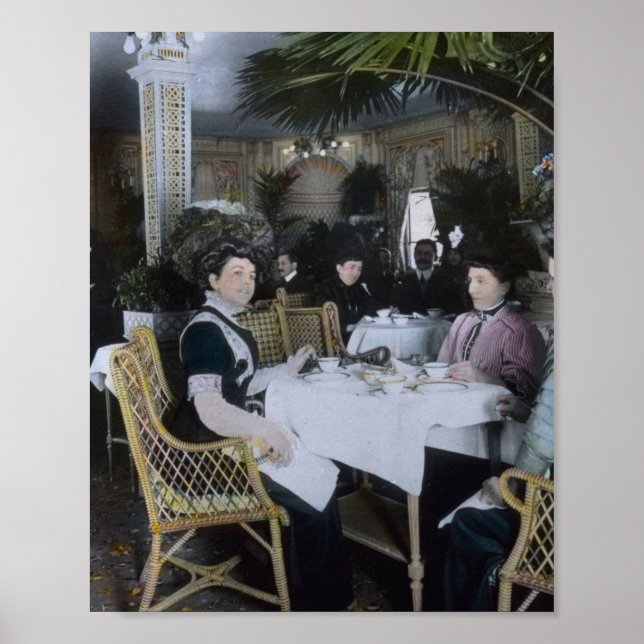 Poster RMS Titanic 1ère classe Les passagers profitent du (Devant)