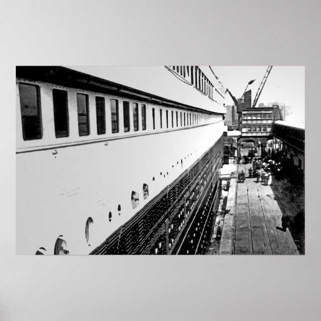 Poster RMS Titanic : Embarquer des passagers (Devant)