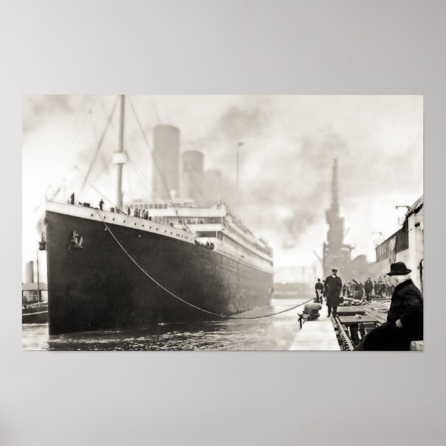 Poster RMS Titanic quitte Southampton (Devant)