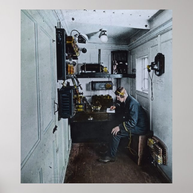 Poster RMS Titanic Radio Opérateur SOS (Devant)