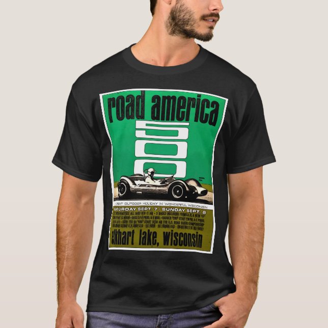 Poster - Road America 500 Race, Elkhart Lake T-Shirt (Front)