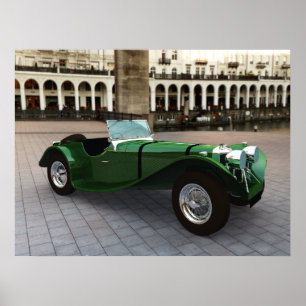 Poster Roadster de Jaguar solides solubles 90 - GRAND