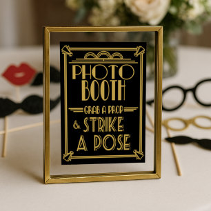 Poster Roaring 20's Art deco Photo Booth print