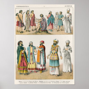 Poster Robe asiatique précoce, de 'Trachten der