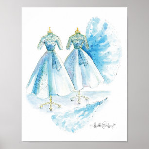 Poster Robe bleue des soeurs 11x14 par Heather French Hen