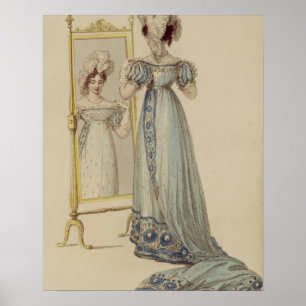 Poster Robe de cour, plat de mode de Reposi d'Ackermann