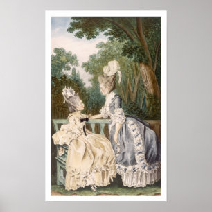 Poster Robe de matin pour dames, 1771 (gravure sur couleu