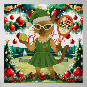 Poster Robe de Noël sur le thème du tennis pour les amour