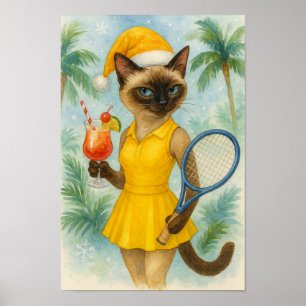 Poster Robe de Noël sur le thème du tennis pour les amour