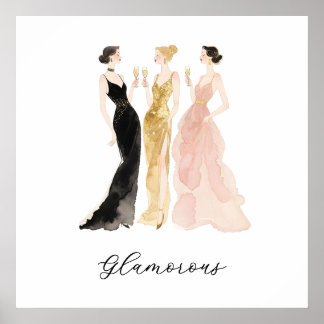 Poster Robe de soirée glamour pour femmes Toast TMF25