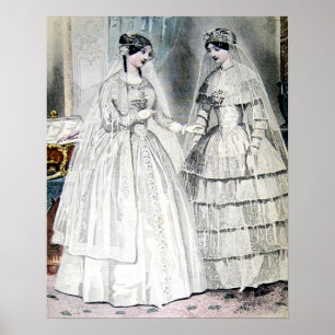 Poster Robe Mariage vintage