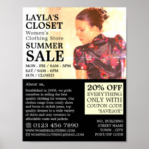 Poster Robe orientale, Vêtements pour femmes publicité