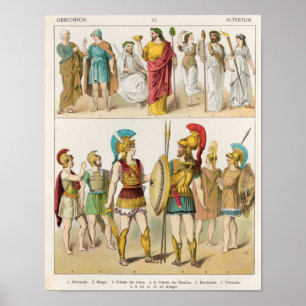 Poster Robe religieuse et militaire grecque