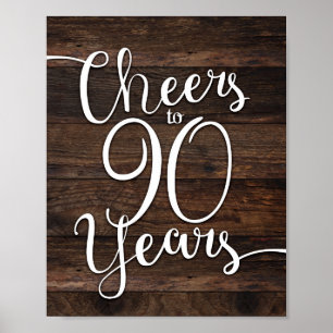 Poster ROBE Rustique CHic JUSQU'À 90 ANS Signe Imprimer