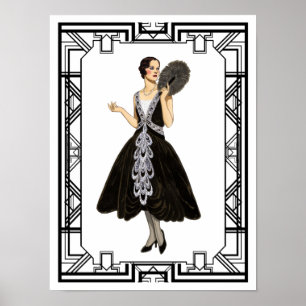 Poster Robe Vintage noire et blanche