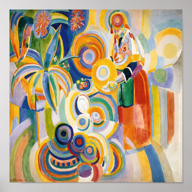 Poster Robert Delaunay - Femme portugaise (Devant)