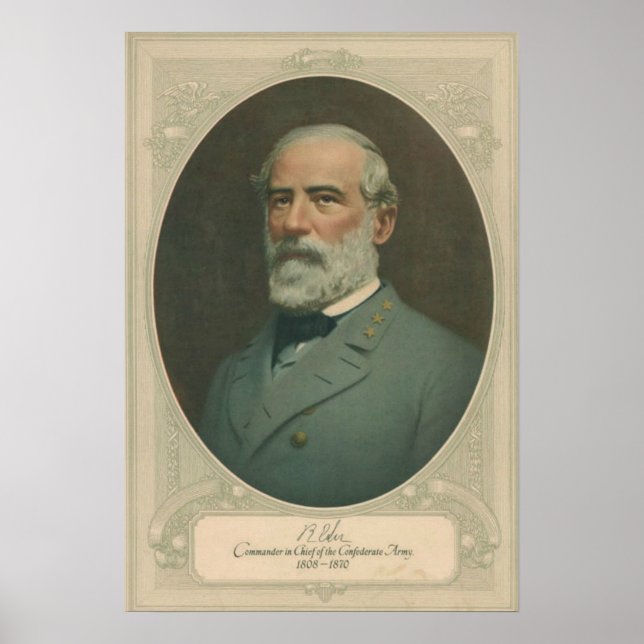 Poster Robert E Lee Portrait (Devant)