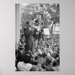 Poster Robert F. Kennedy dans le discours du rassemblemen