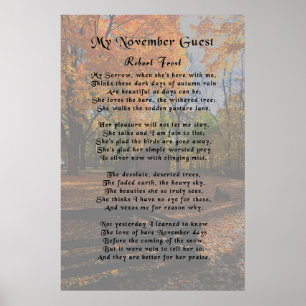 Poster Robert Frost, mon invité de novembre