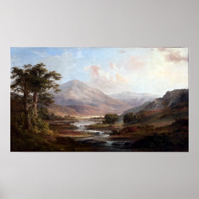 Poster Robert S. Duncanson Paysage écossais (Devant)