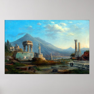Poster Robert S. Duncanson Vesuvius et Pompéi