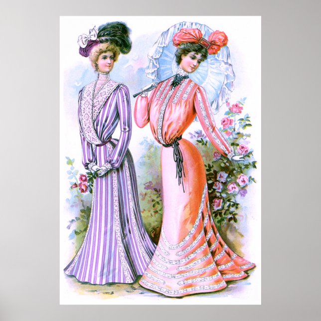 Poster Robes de mode des années 1900 (Devant)