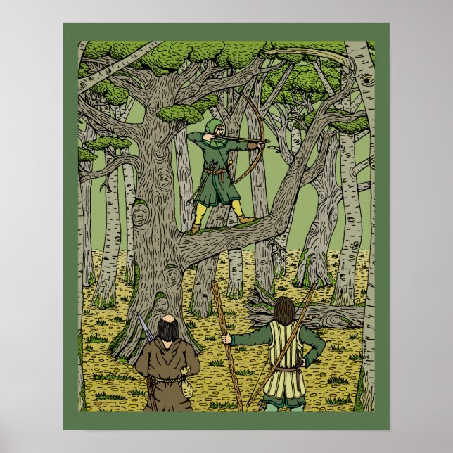 Poster Robin des bois dans la forêt de Sherwood (Devant)