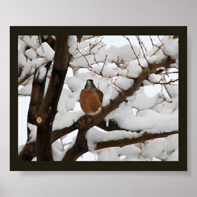 Poster Robin en noir (Devant)