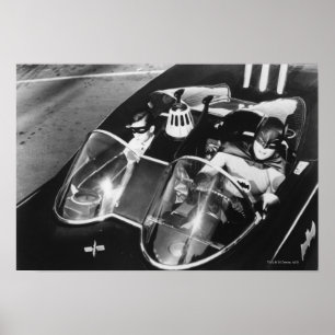 Poster Robin et Batman en Batmobile