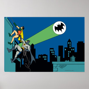 Poster Robin Et Batman Grimpent