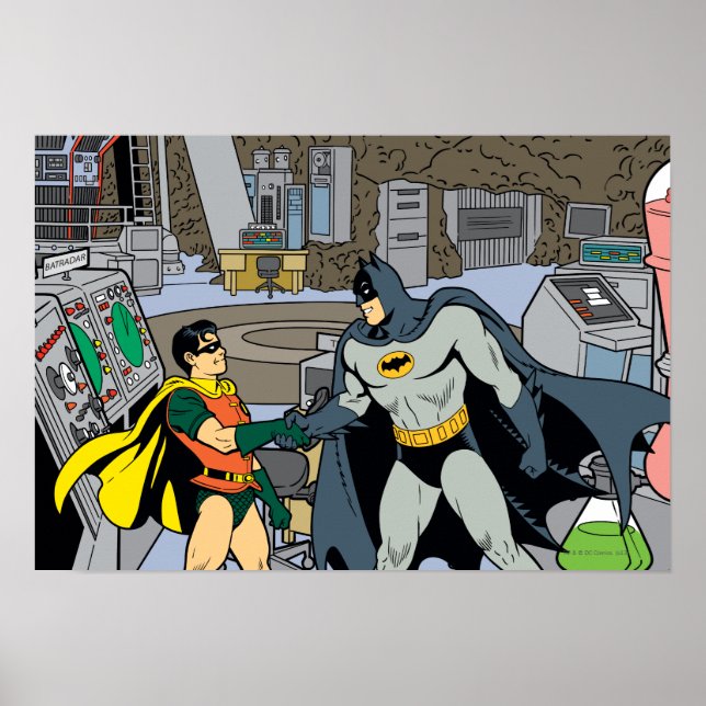 Poster Robin Et Batman Handshake (Devant)