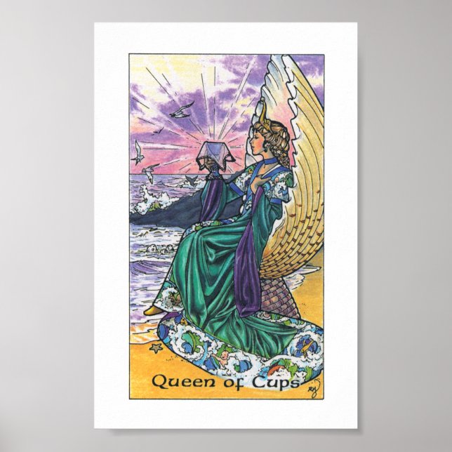 Poster Robin Wood Tarot - Reine des tasses (Devant)