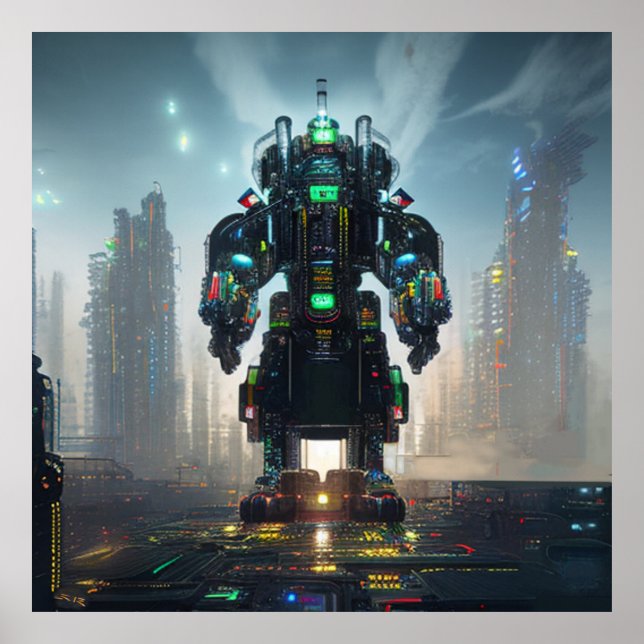 Poster Robot 4 mat (Devant)