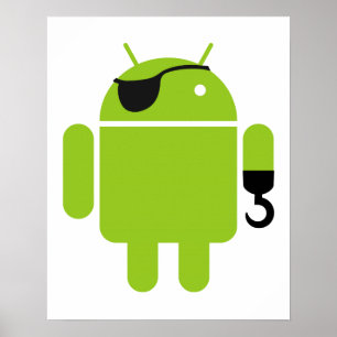 Poster Robot Android puissant pirate