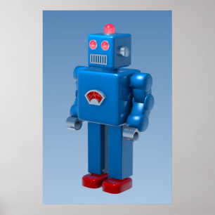 Poster Robot bleu