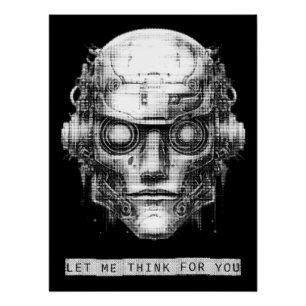 Poster Robot Cyberpunk de contrôle mental