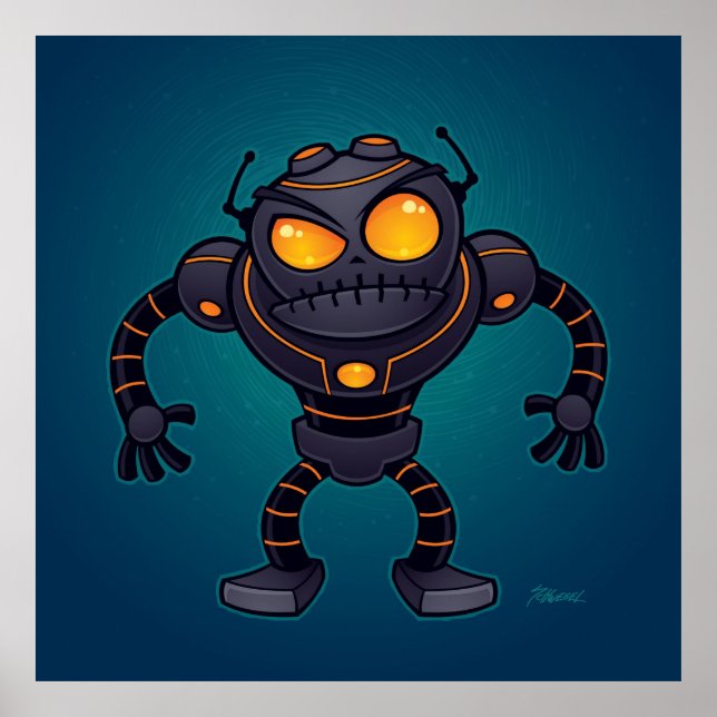Poster Robot en colère (Devant)
