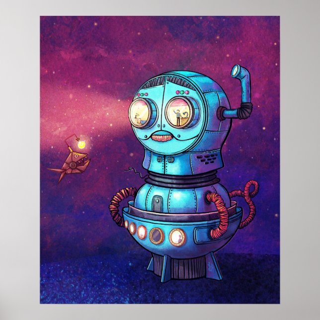 Poster Robot sous-marin Matryoshka (Devant)