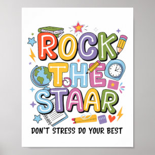 Poster Roc de l'épreuve Jour Staar Enseignant Motivation 