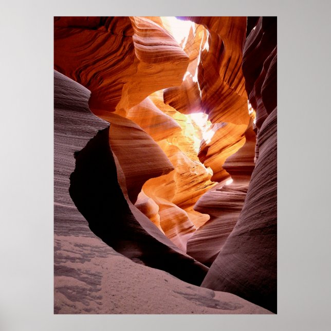POSTER ROCHE CARRÉE D'EAU DU CANYON ANTELOPE (Devant)