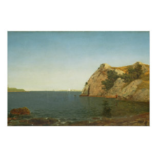Poster Roche de balise, port de Newport, 1857